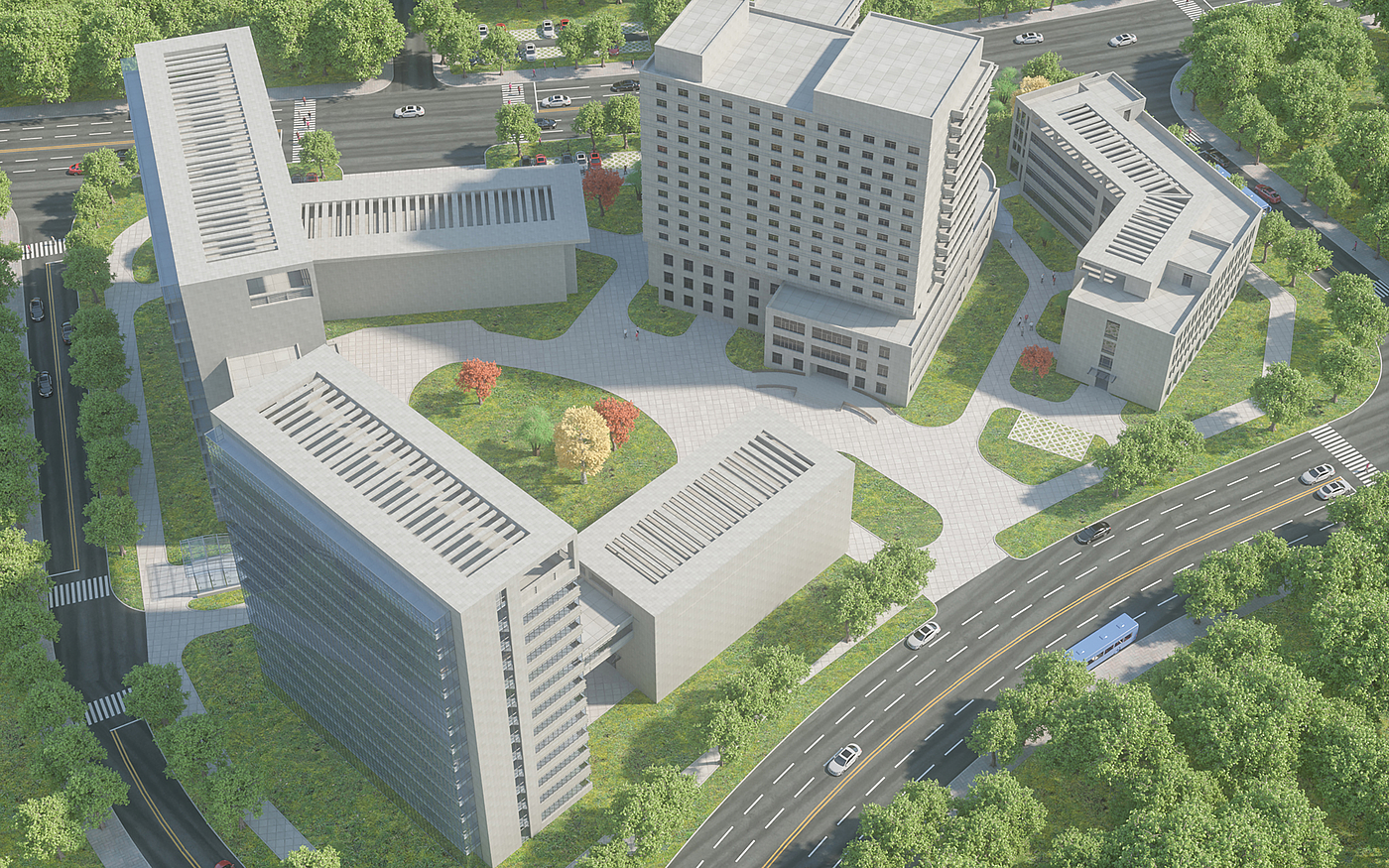 Aerial view，Rendering of renderings，3D rendering，Rendering + modeling，