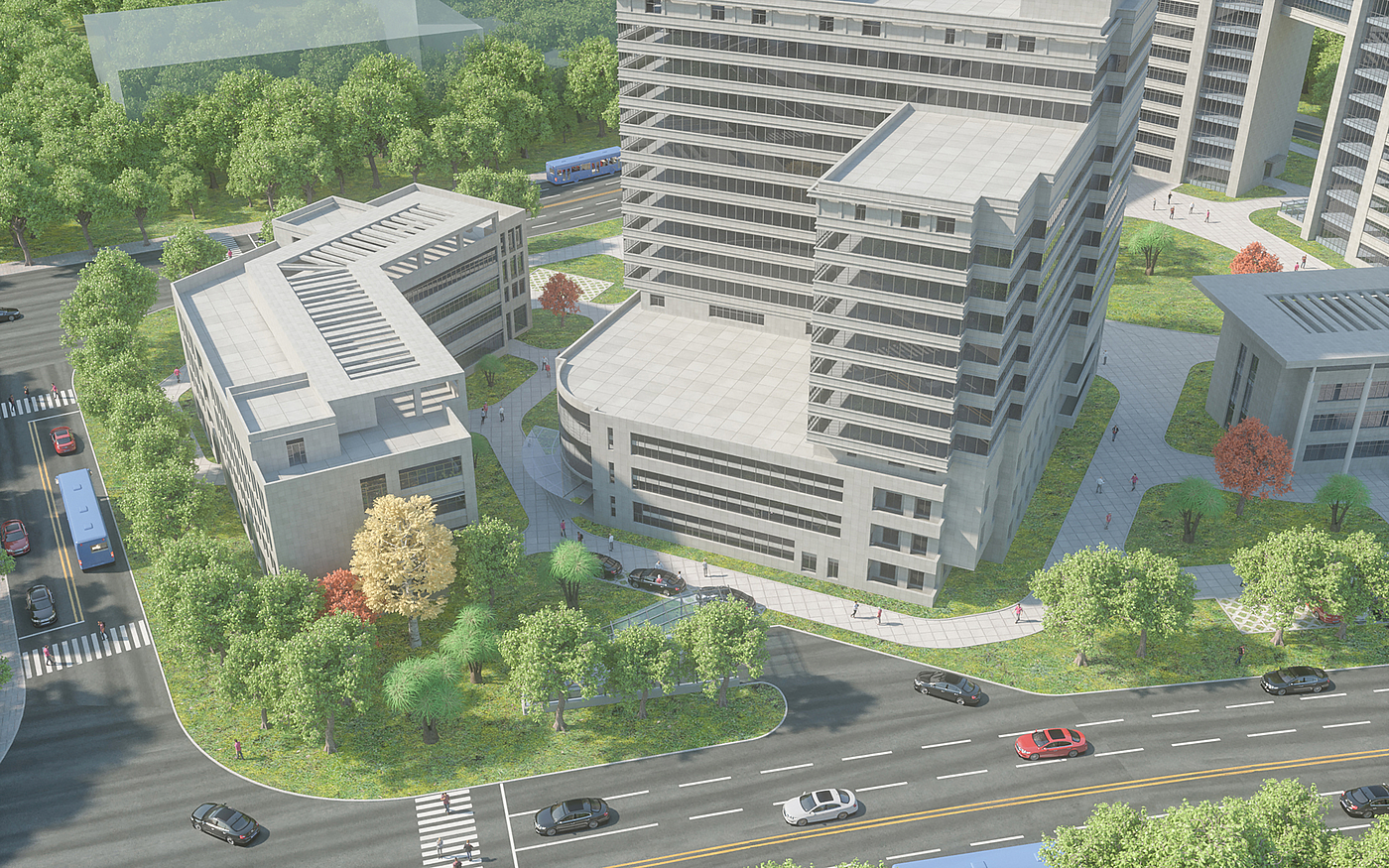 Aerial view，Rendering of renderings，3D rendering，Rendering + modeling，