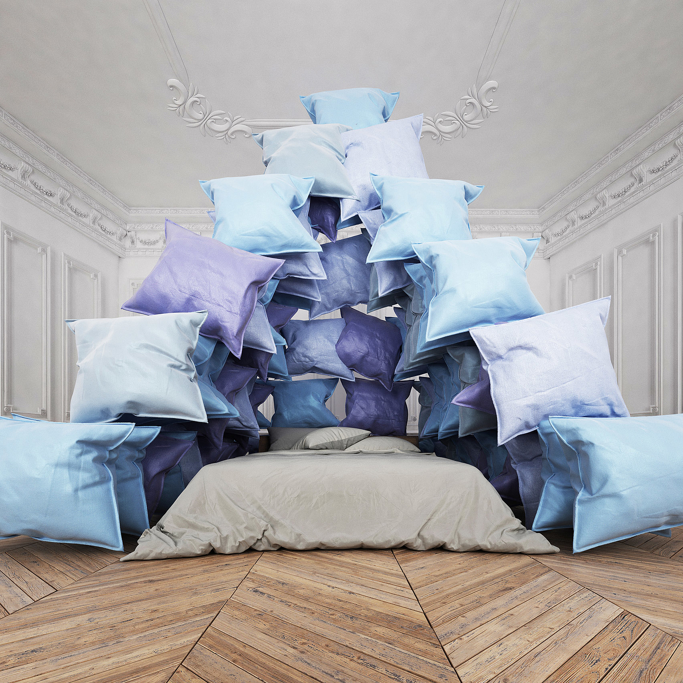 Pillow Pyramid，枕头金字塔，冠状病毒，居家隔离，