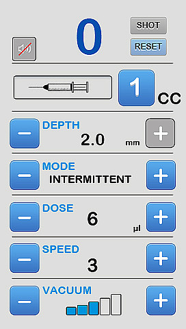 Interface design of beauty instrument，