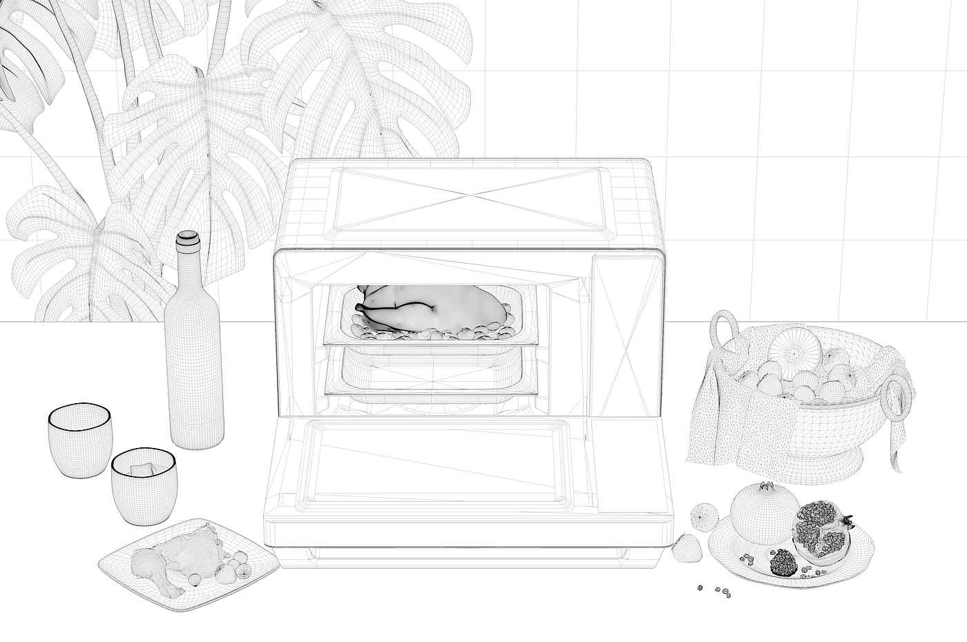 Rendering + modeling，Rendering of renderings，Appearance design，3D rendering，
