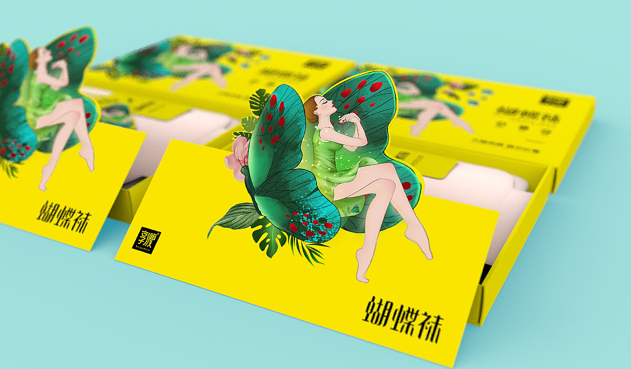 Silk stockings underwear packaging design / clothing packaging design / pantyhose creativity，