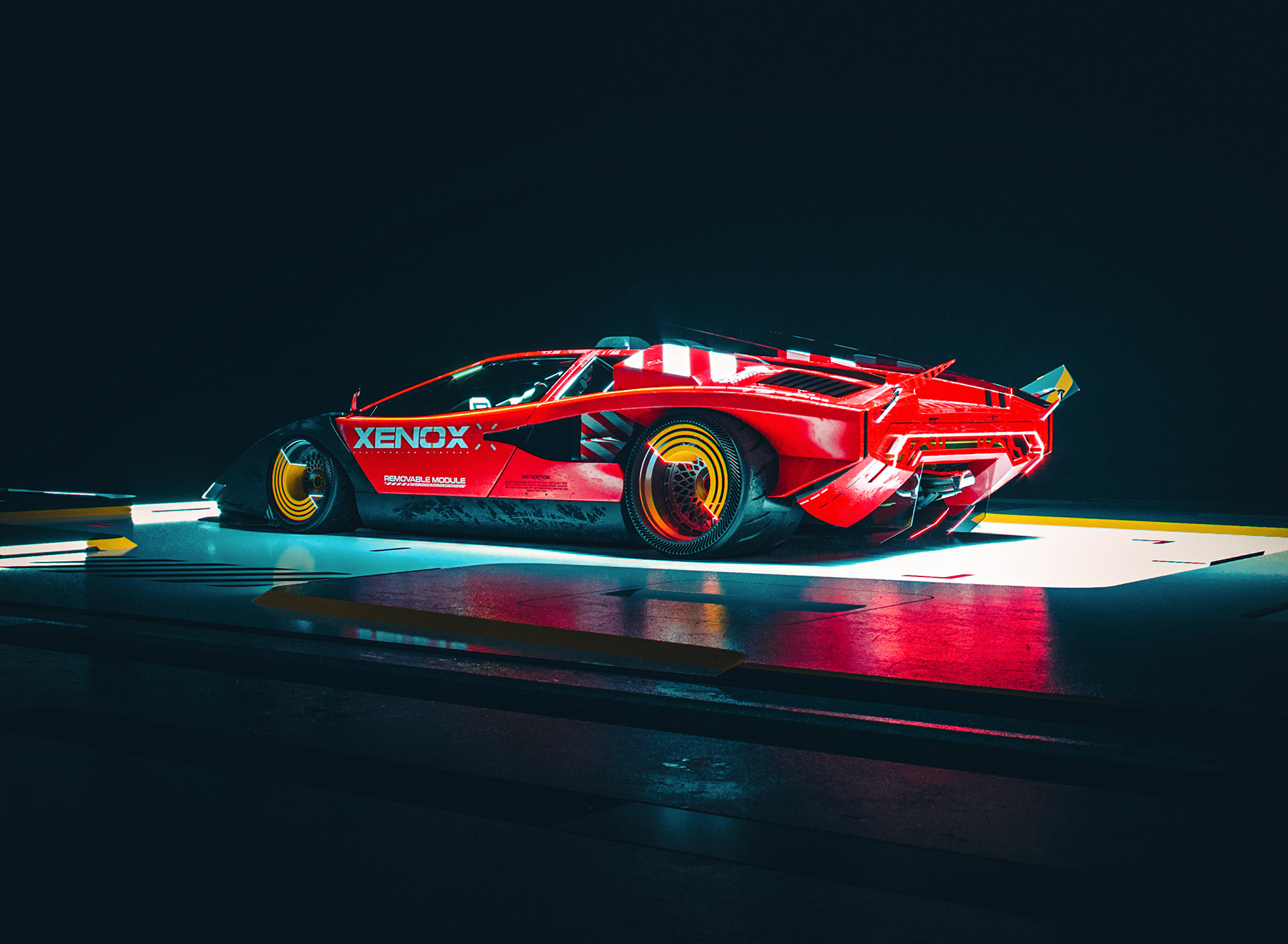 Airless tire，Concept Car，3d，Unmanned car，