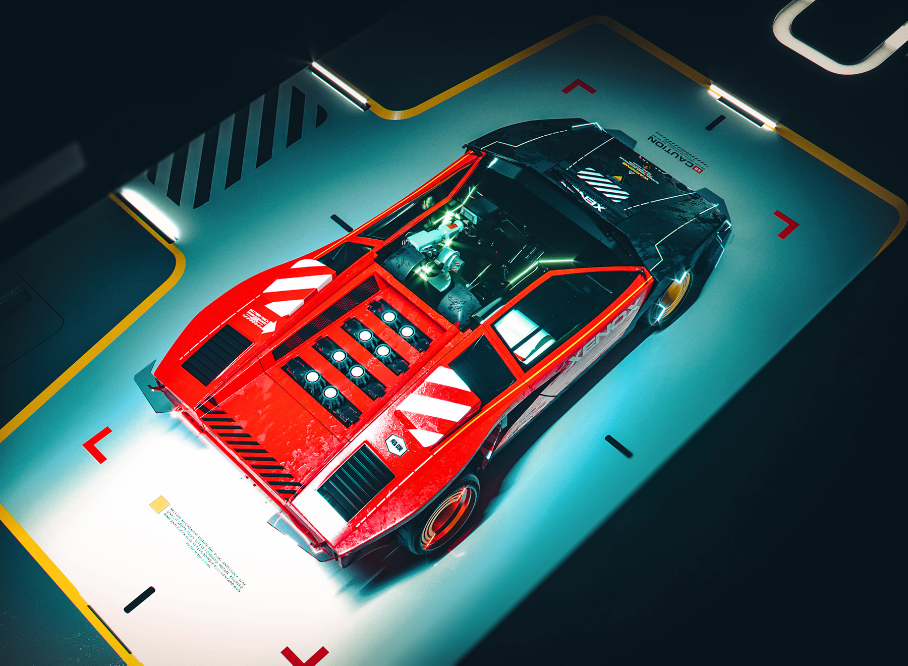 Airless tire，Concept Car，3d，Unmanned car，