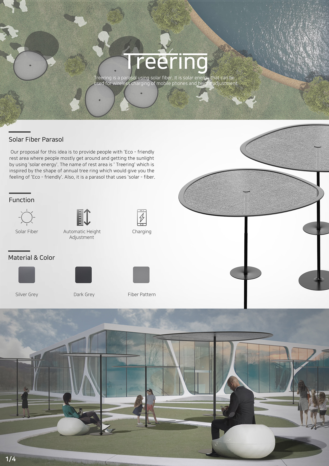 Training，annual ring，Solar fiber parasol，