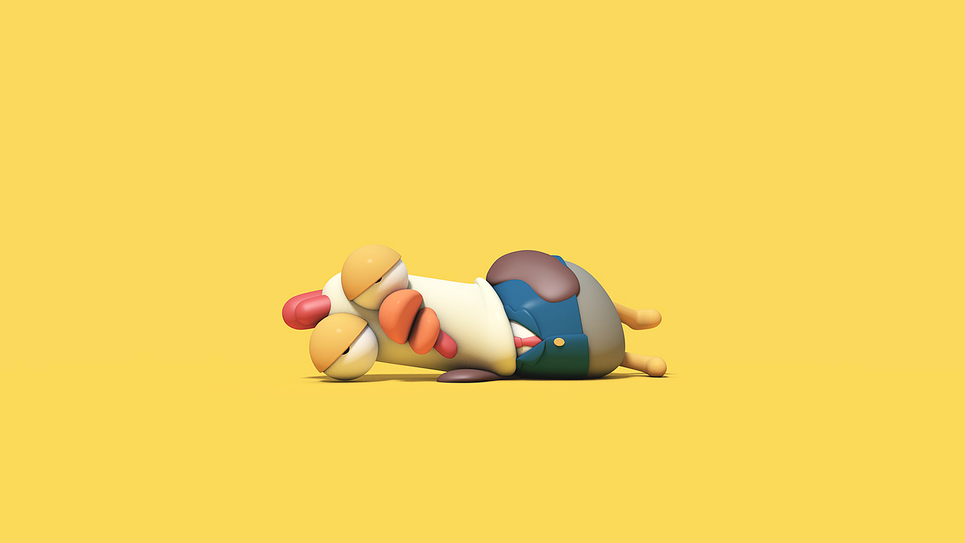 graphic design ，Character design，Toy design，chick，Chicken Teacher，
