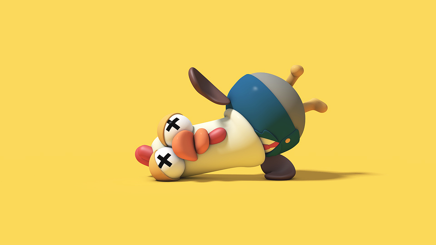 graphic design ，Character design，Toy design，chick，Chicken Teacher，