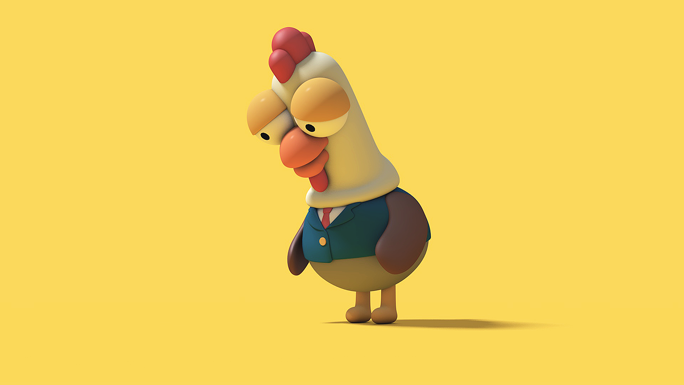 graphic design ，Character design，Toy design，chick，Chicken Teacher，