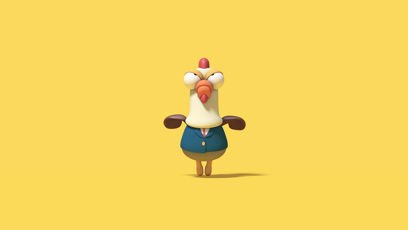graphic design ，Character design，Toy design，chick，Chicken Teacher，