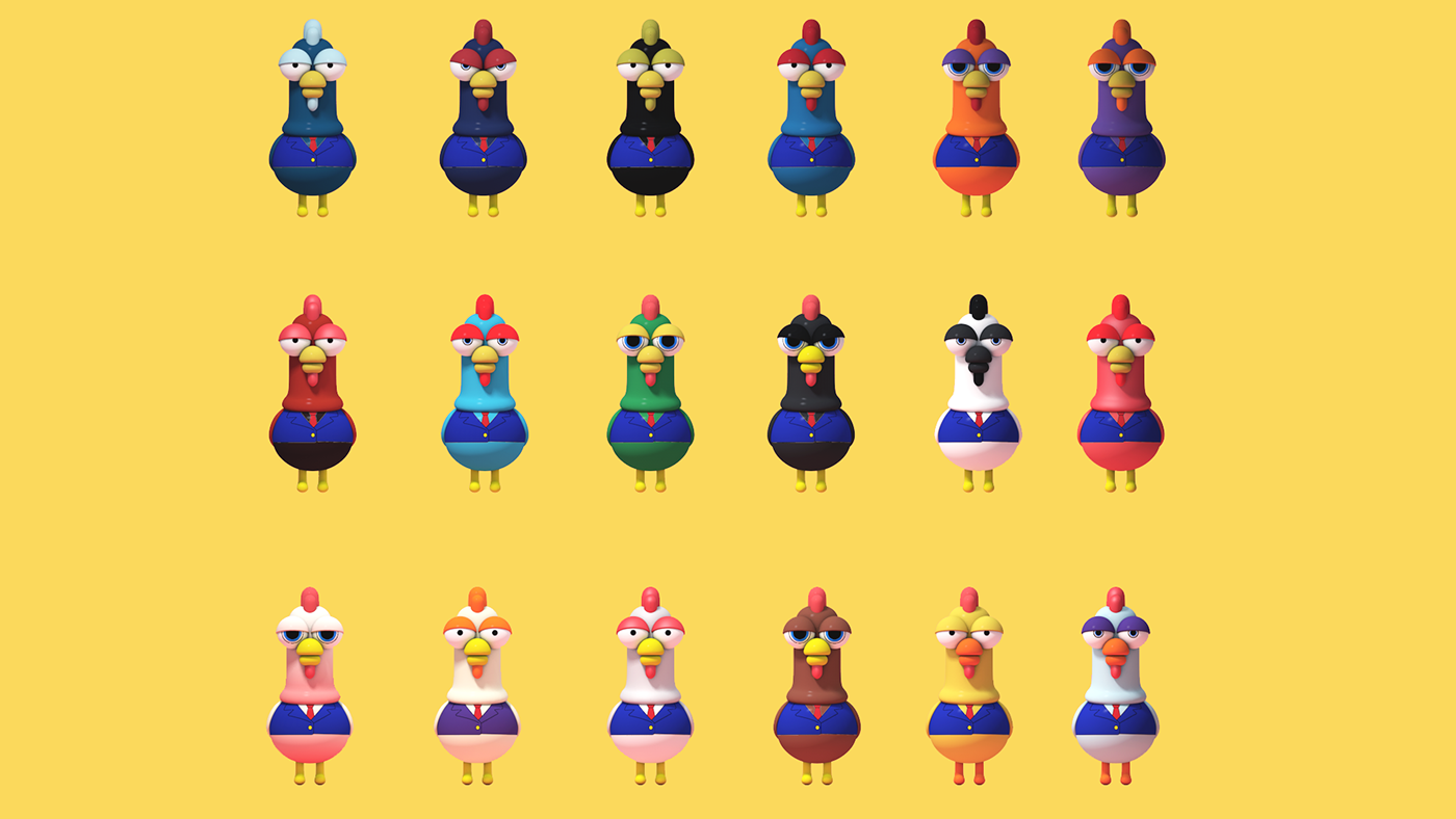 graphic design ，Character design，Toy design，chick，Chicken Teacher，