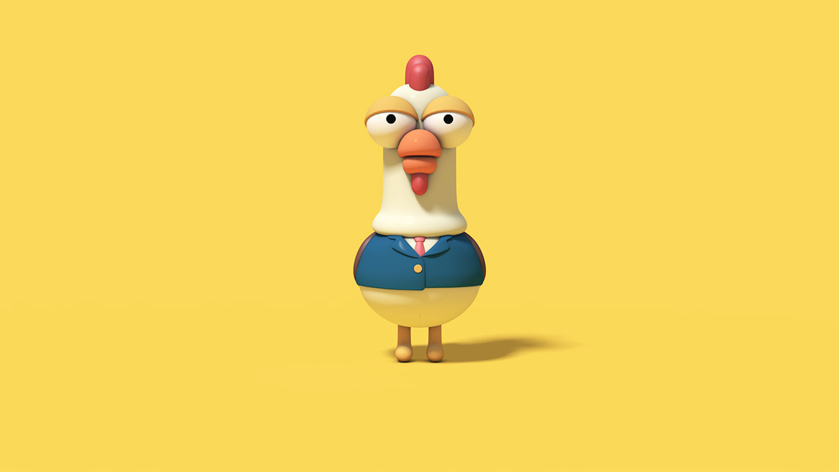 graphic design ，Character design，Toy design，chick，Chicken Teacher，