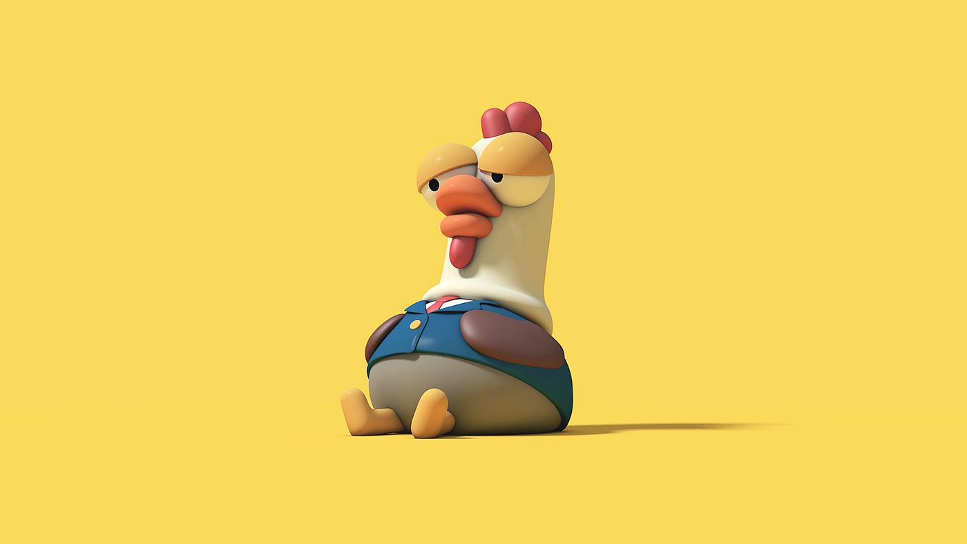 graphic design ，Character design，Toy design，chick，Chicken Teacher，