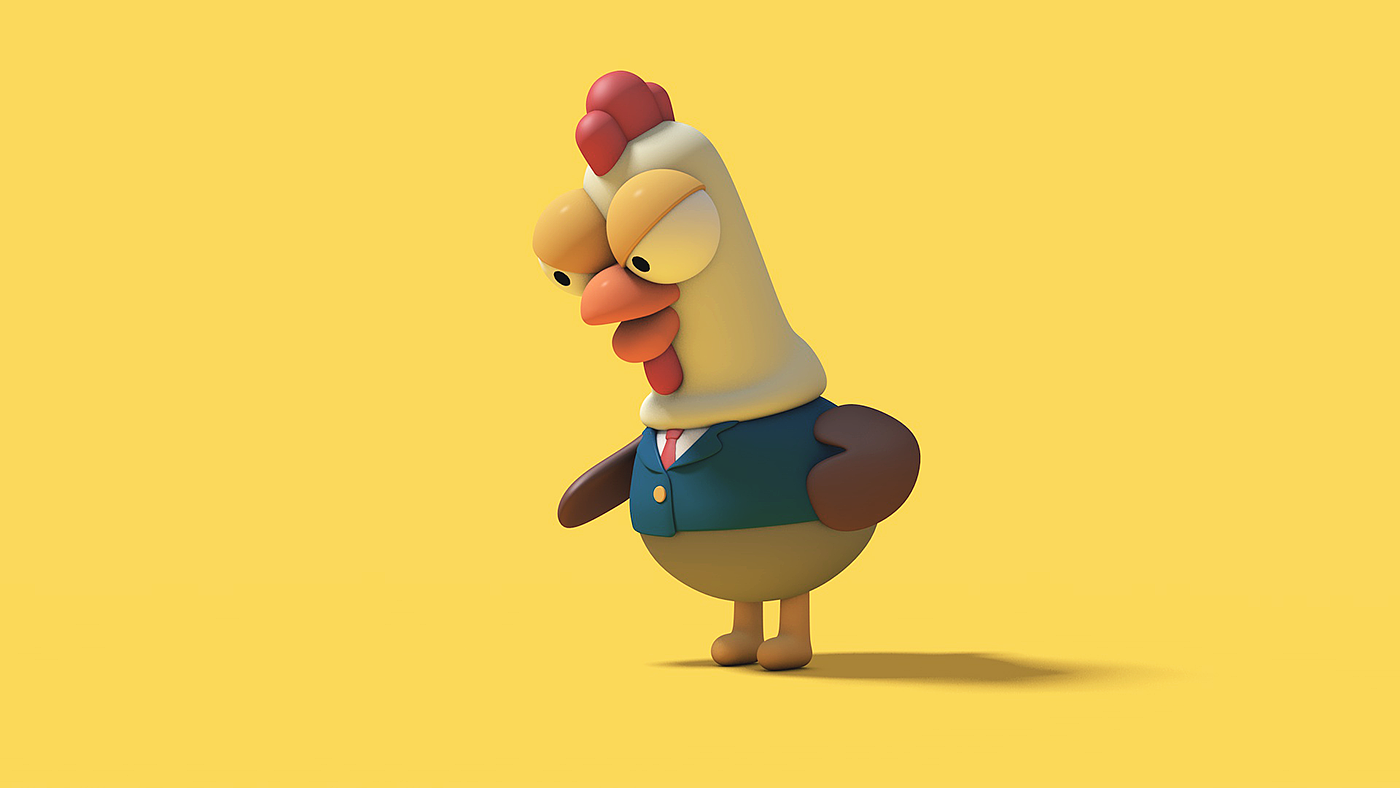 graphic design ，Character design，Toy design，chick，Chicken Teacher，