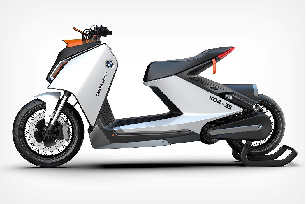 bmw，E-Scooter，Cantilever seat，concept，Electric motorcycle，