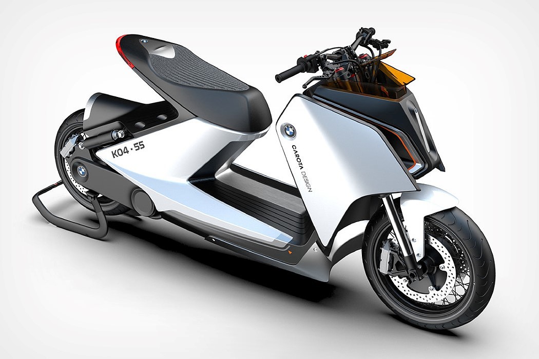 bmw，E-Scooter，Cantilever seat，concept，Electric motorcycle，