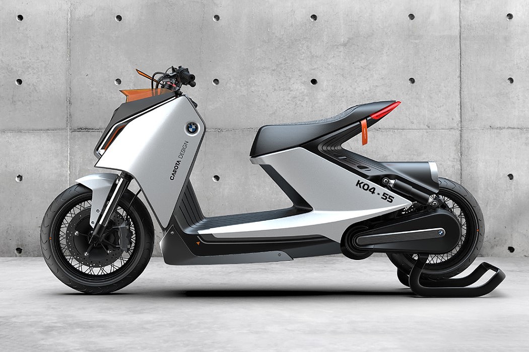 bmw，E-Scooter，Cantilever seat，concept，Electric motorcycle，