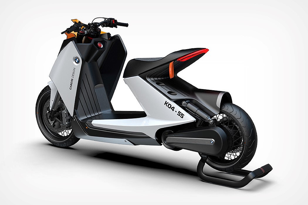 宝马，E-Scooter，悬臂座椅，概念，电动摩托车，