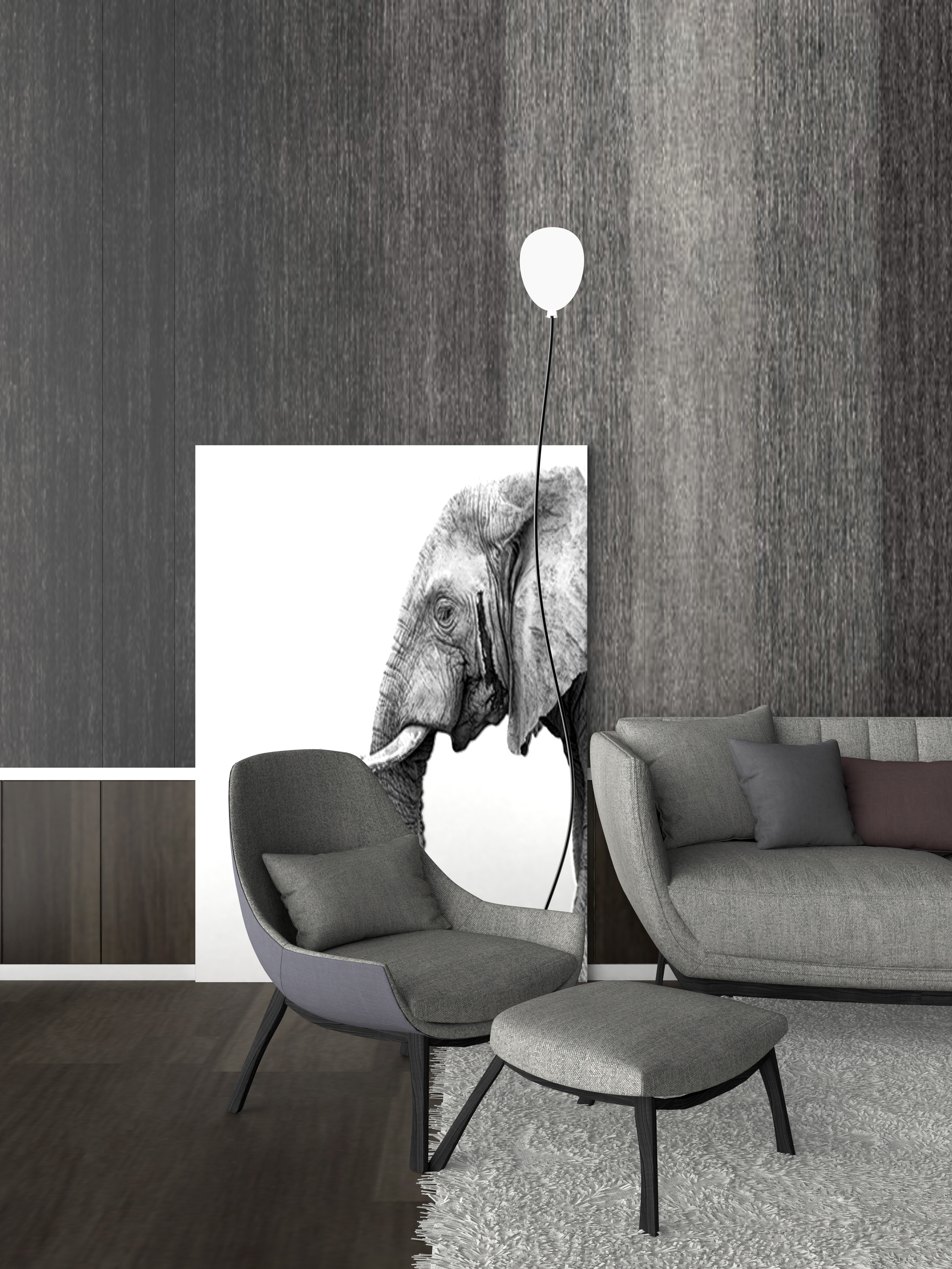 Lighting，lamp，Floor lamp，Balloon lamp，