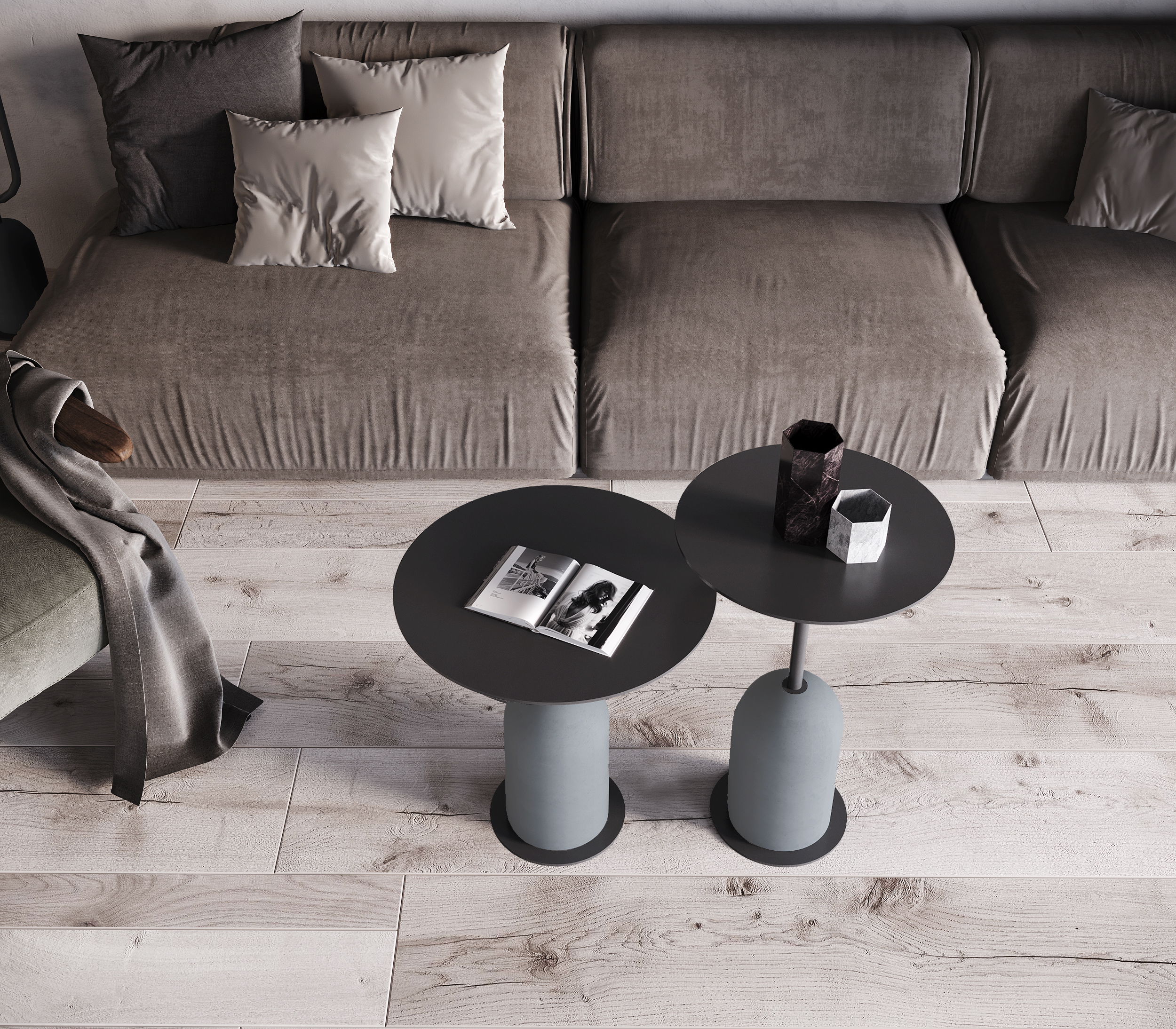 Several degrees grey furniture，Concrete furniture，