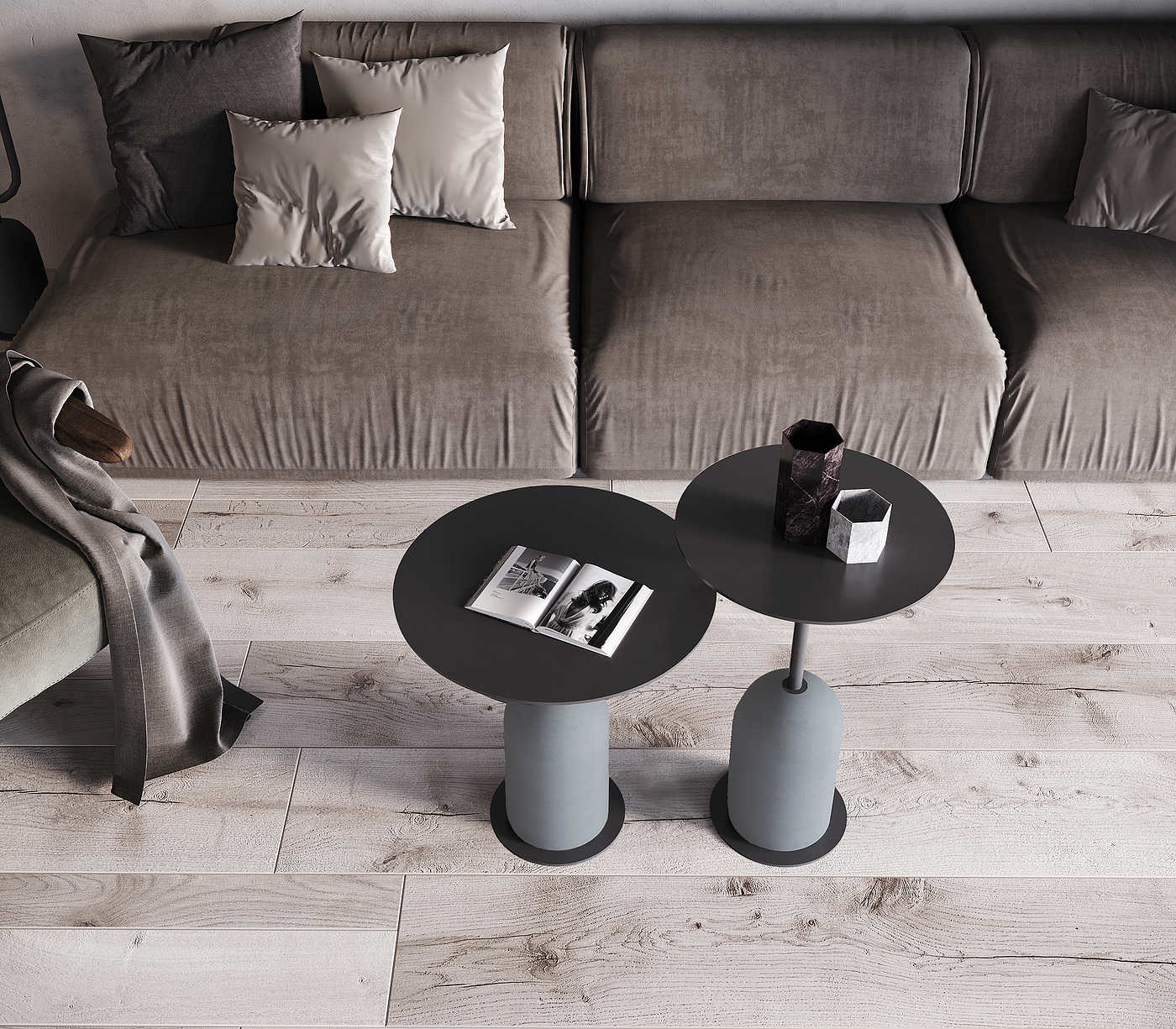 Several degrees grey furniture，Concrete furniture，