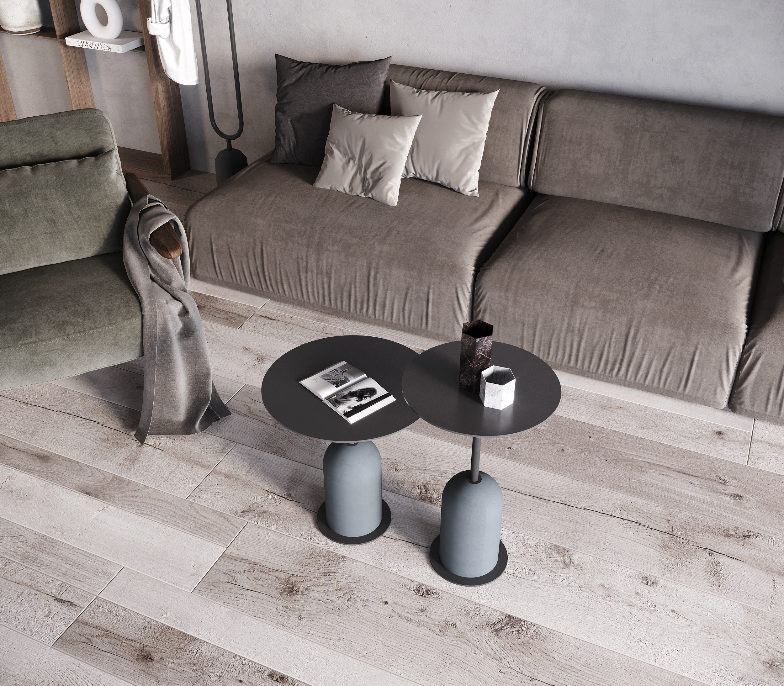 Several degrees grey furniture，Concrete furniture，