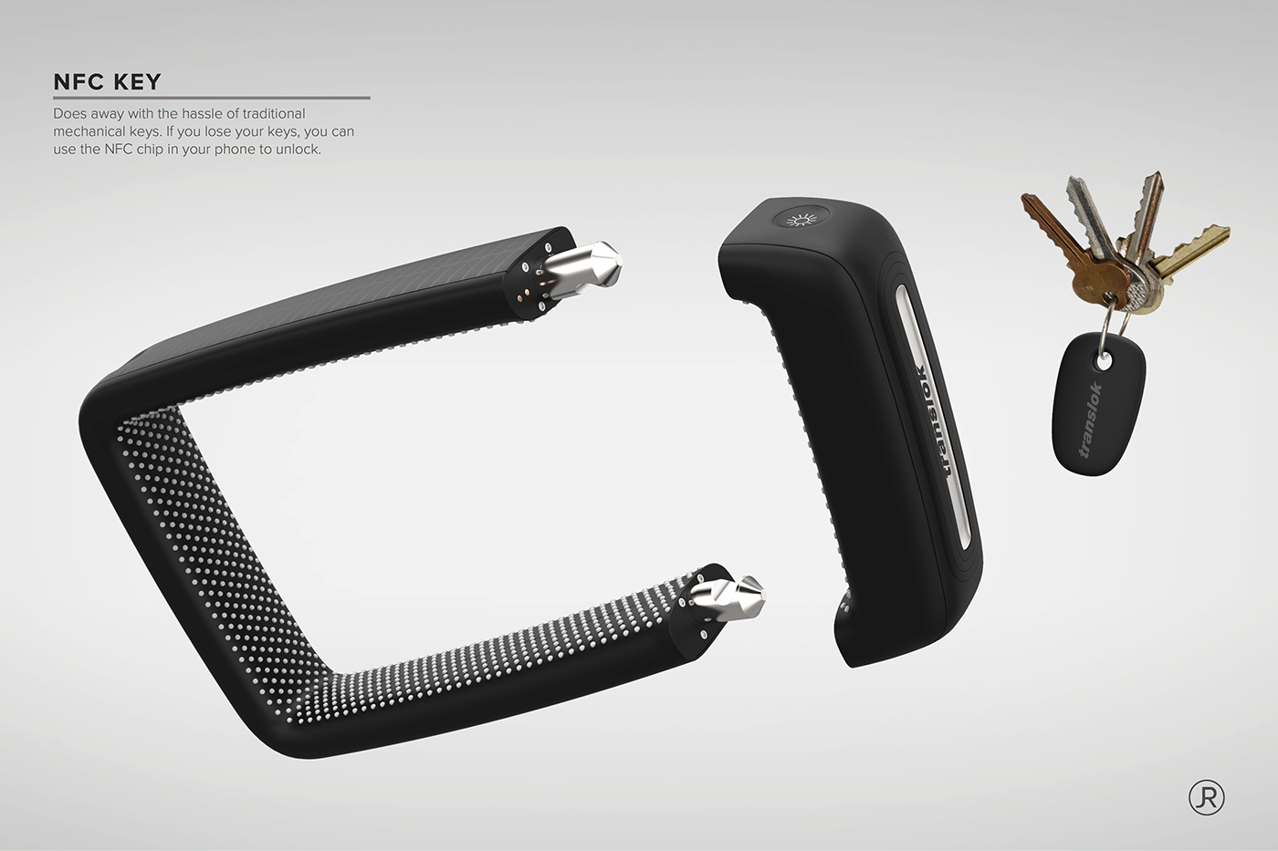 product design，industrial design，Bicycle lock，security，Simplicity，