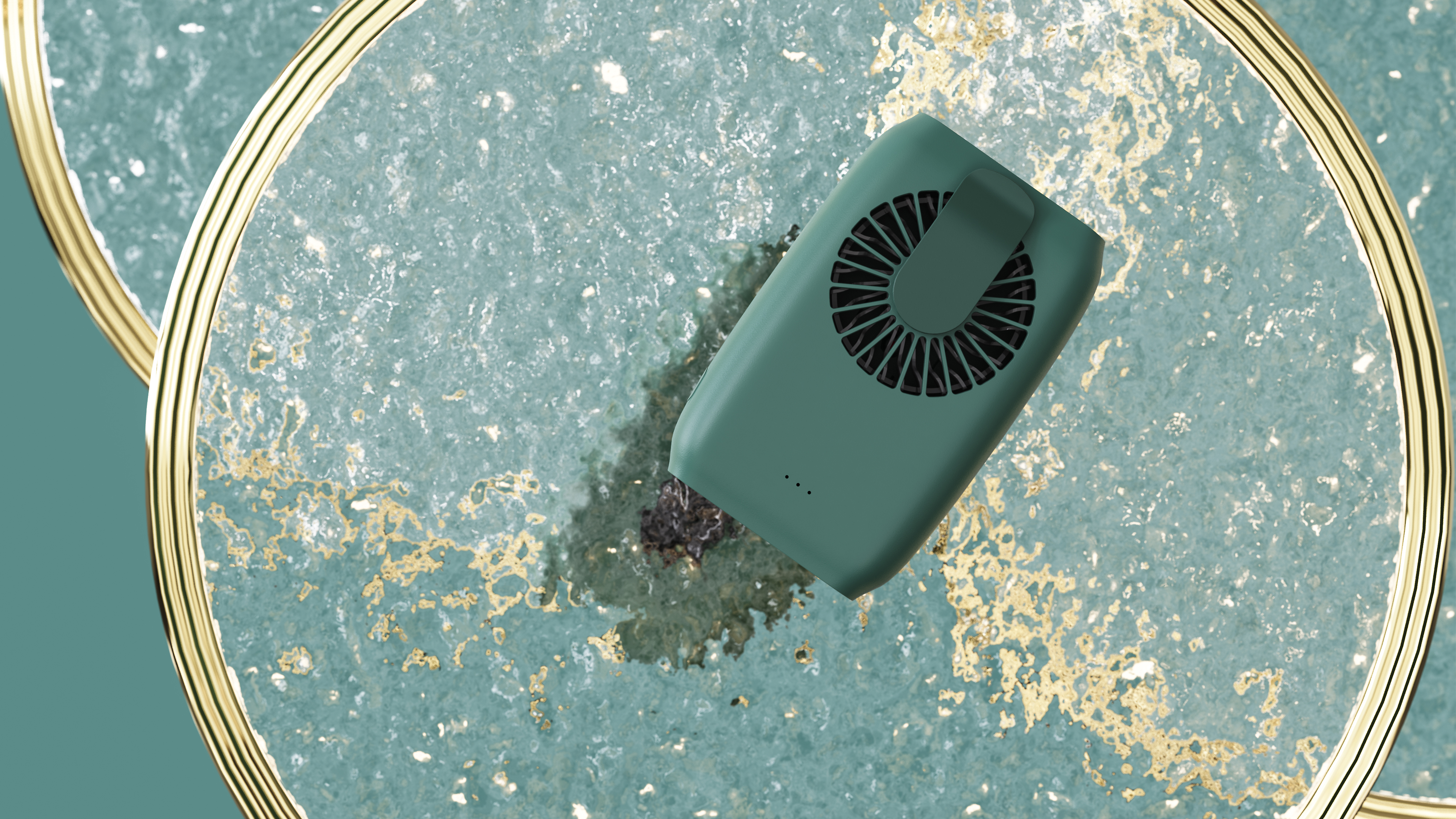 Small fan，outdoors，Takeout boy，Hanging waist，Portable，