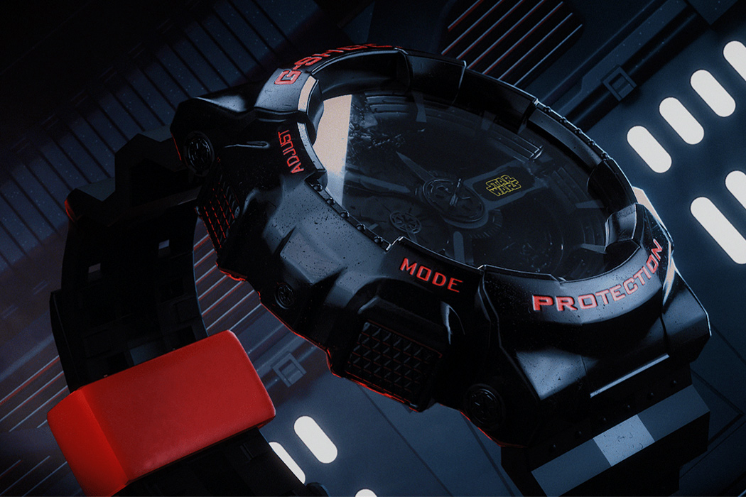 G-Shock，Black and red，Star Wars，Jedi Knight，Wrist watch，