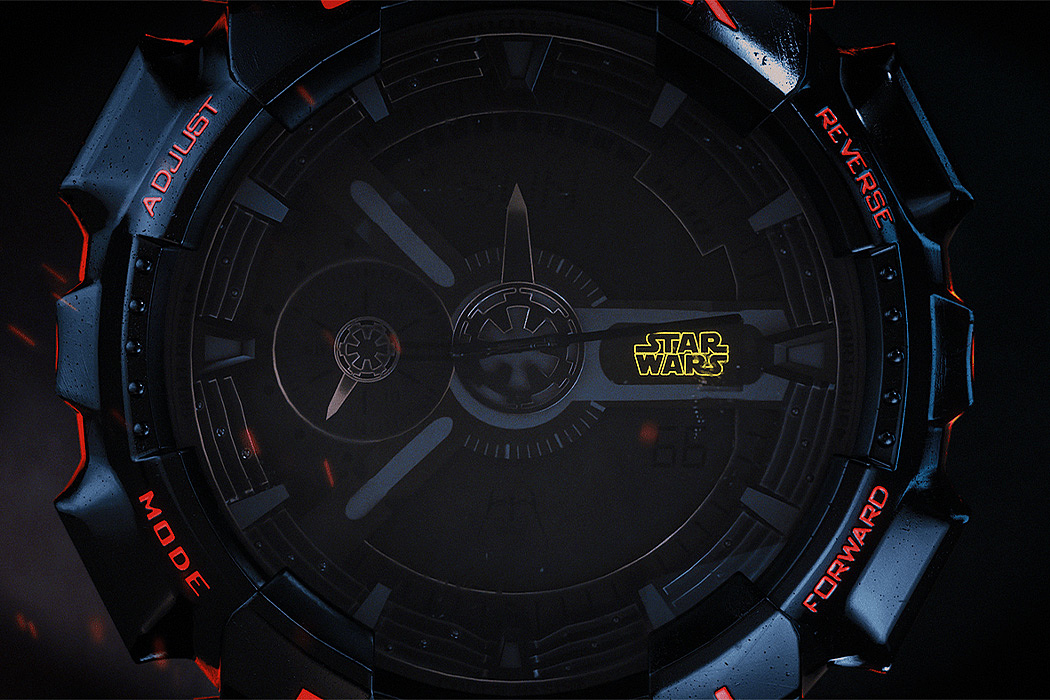 G-Shock，Black and red，Star Wars，Jedi Knight，Wrist watch，