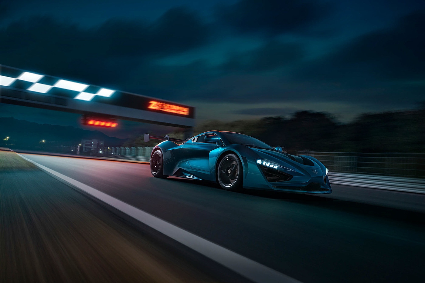 Sports car，competition，automobile，blue，