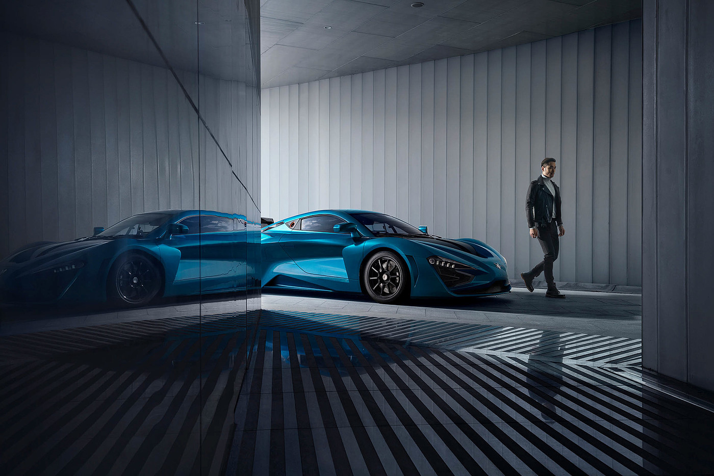 Sports car，competition，automobile，blue，
