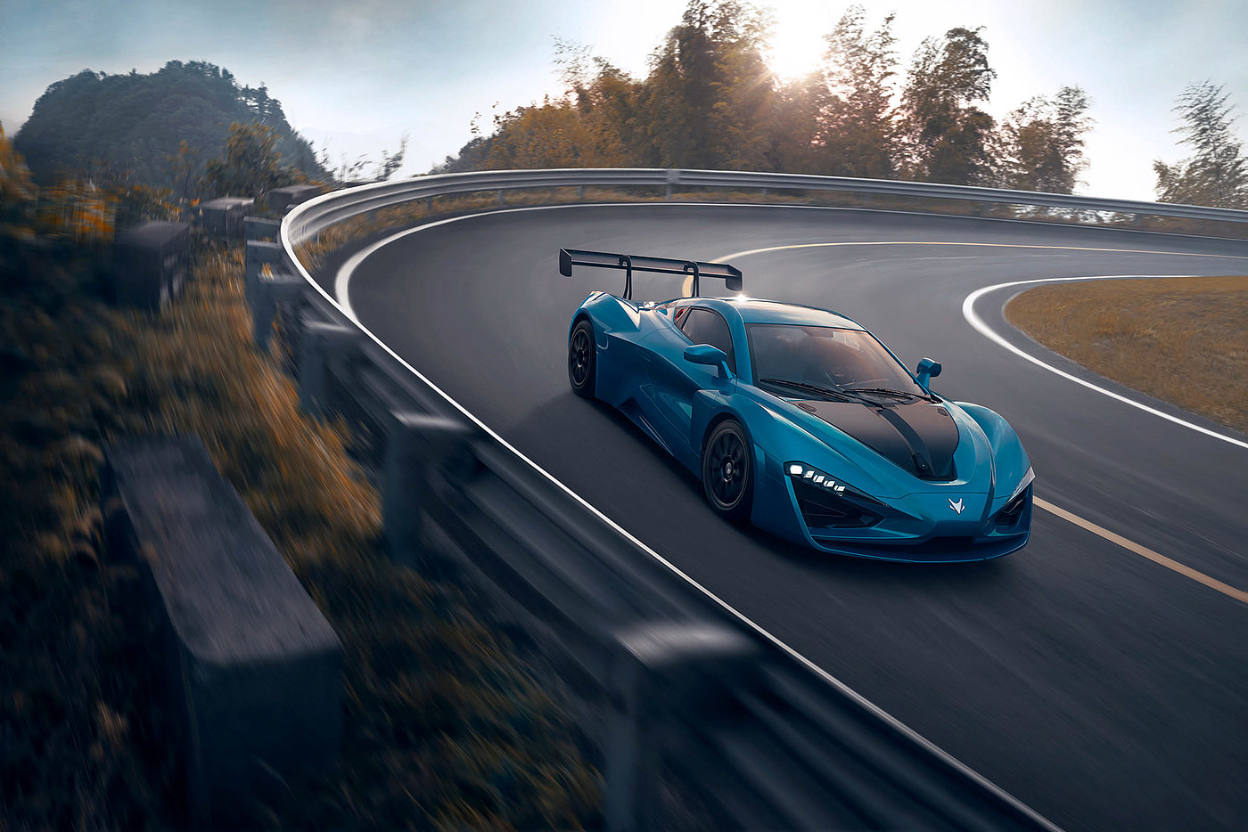 Sports car，competition，automobile，blue，