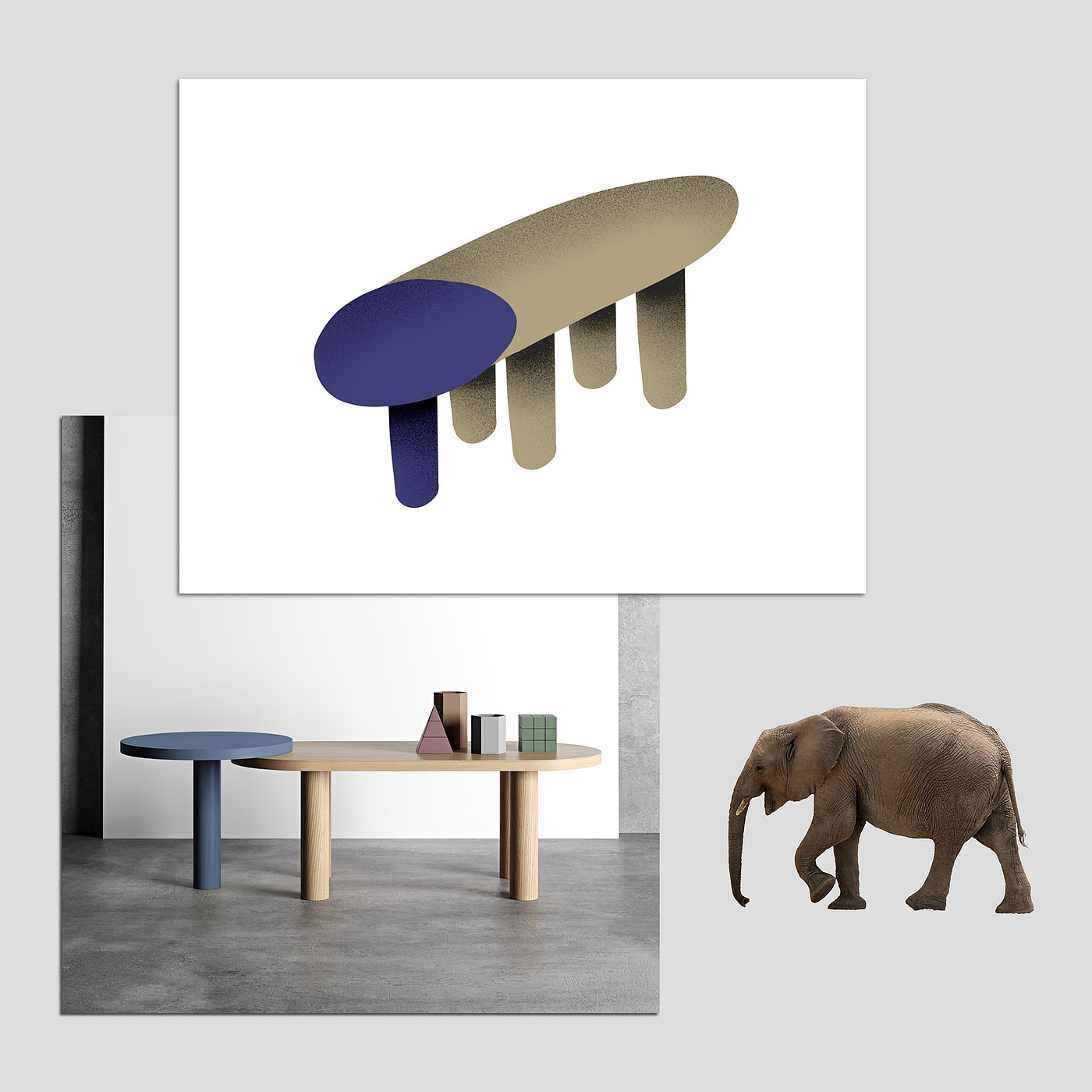 咖啡桌，桌子，大象，diy，