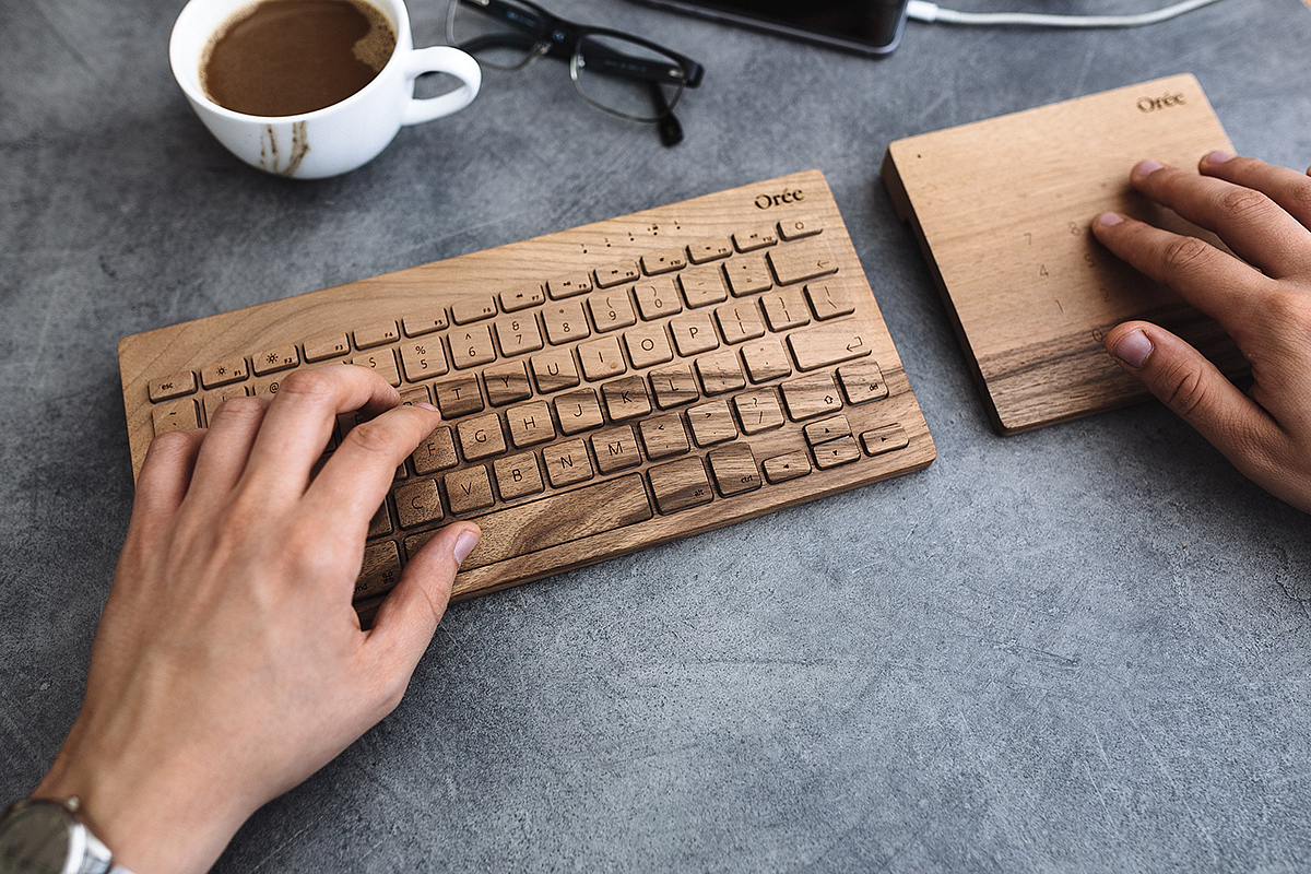 wood，keyboard，computer，Design，originality，