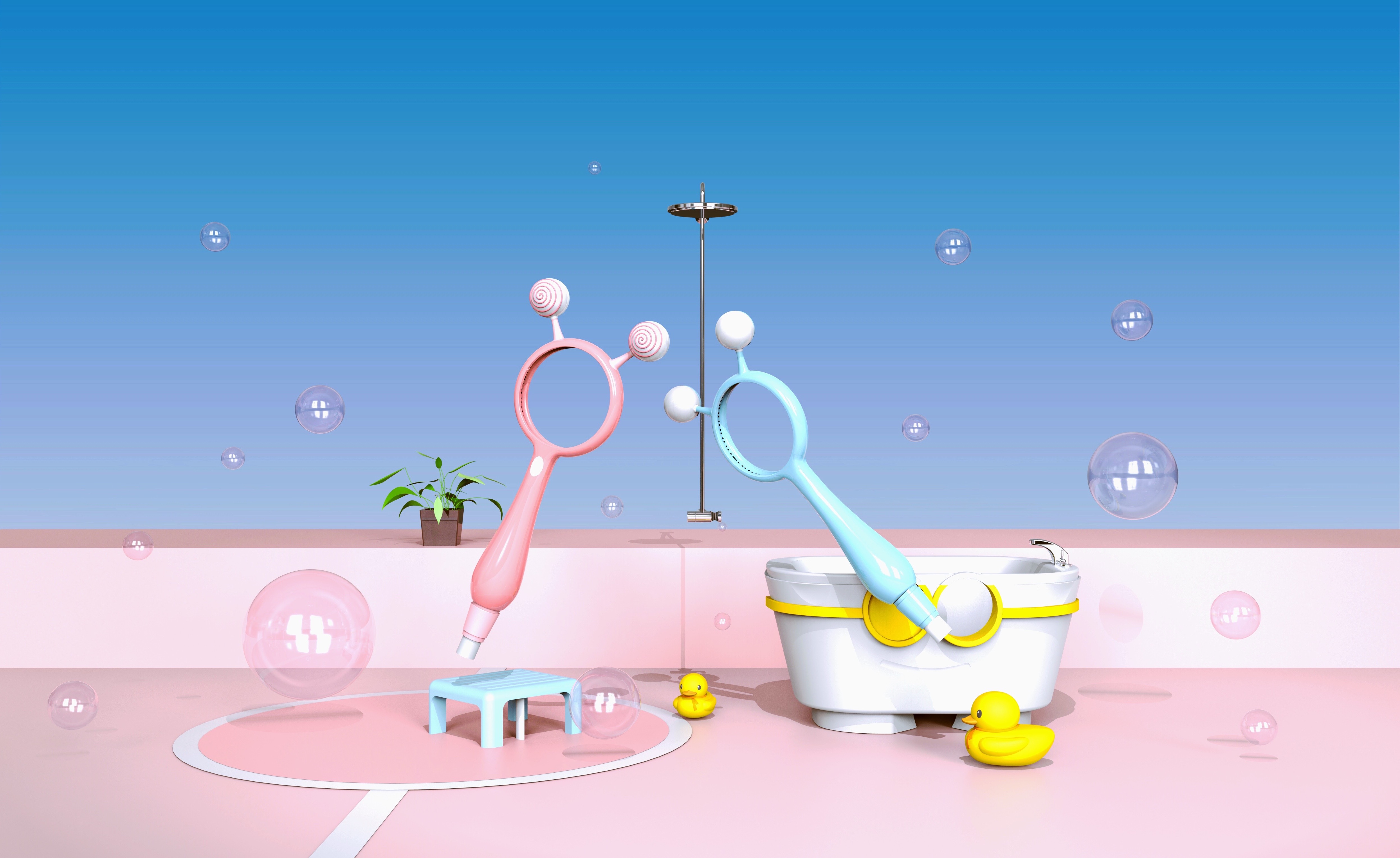 children，Shower，Shower Room，bionics，