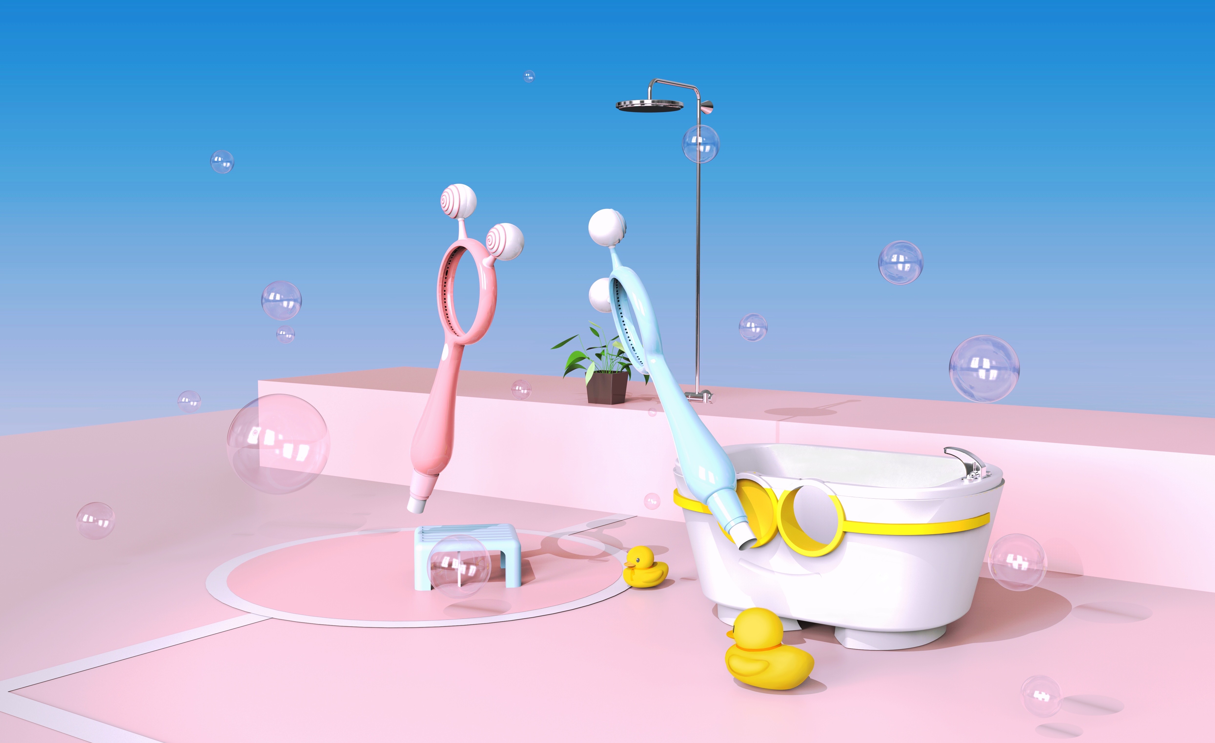 children，Shower，Shower Room，bionics，