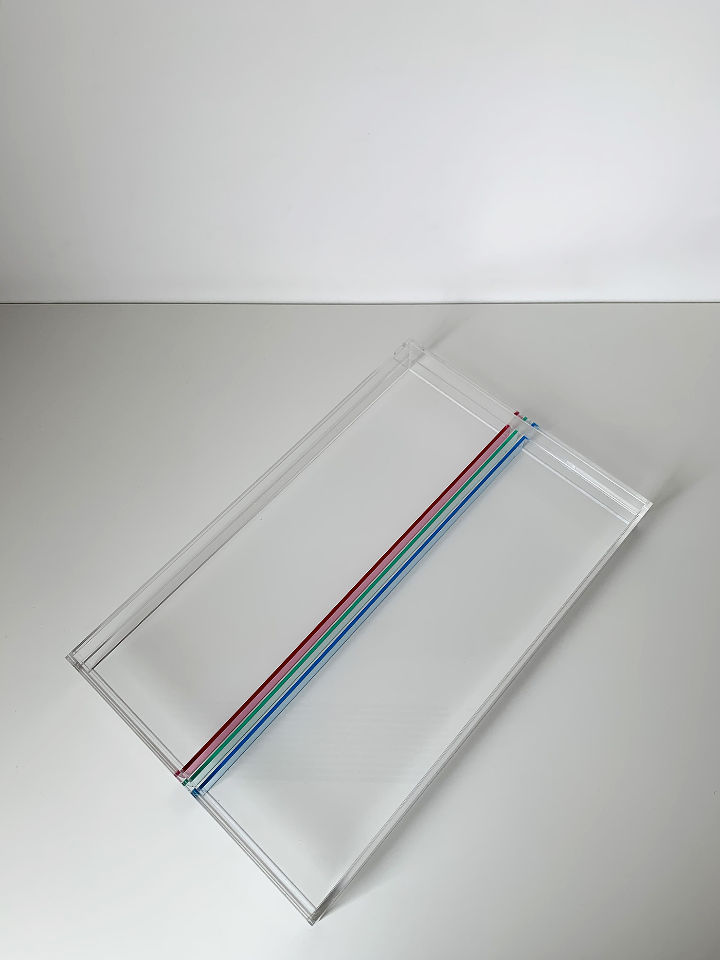 Printed white acrylic color tray，