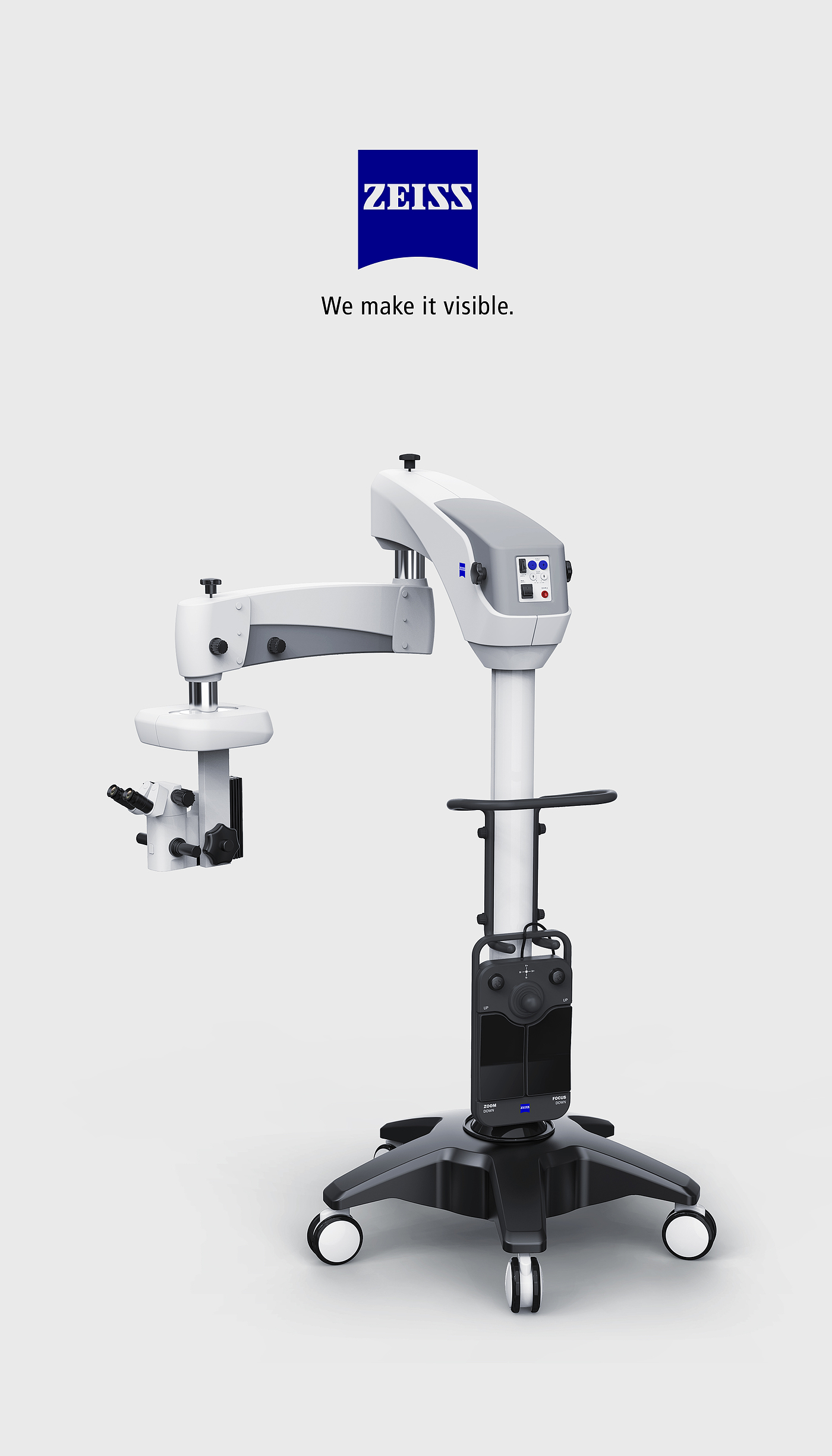 product design，industrial design，Precision instrument，Carl Zeiss，rocker arm，Operating microscope，medical apparatus and instruments，