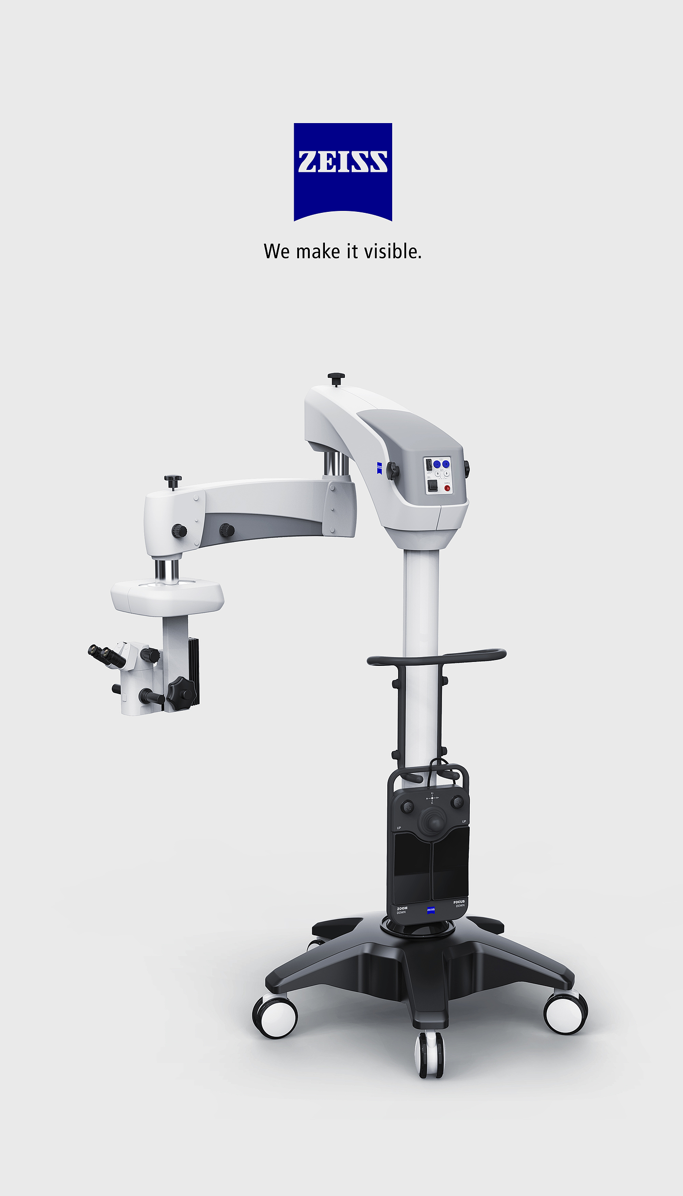 产品设计，工业设计，精密仪器，卡尔蔡司，摇臂，手术显微镜，医疗器械，