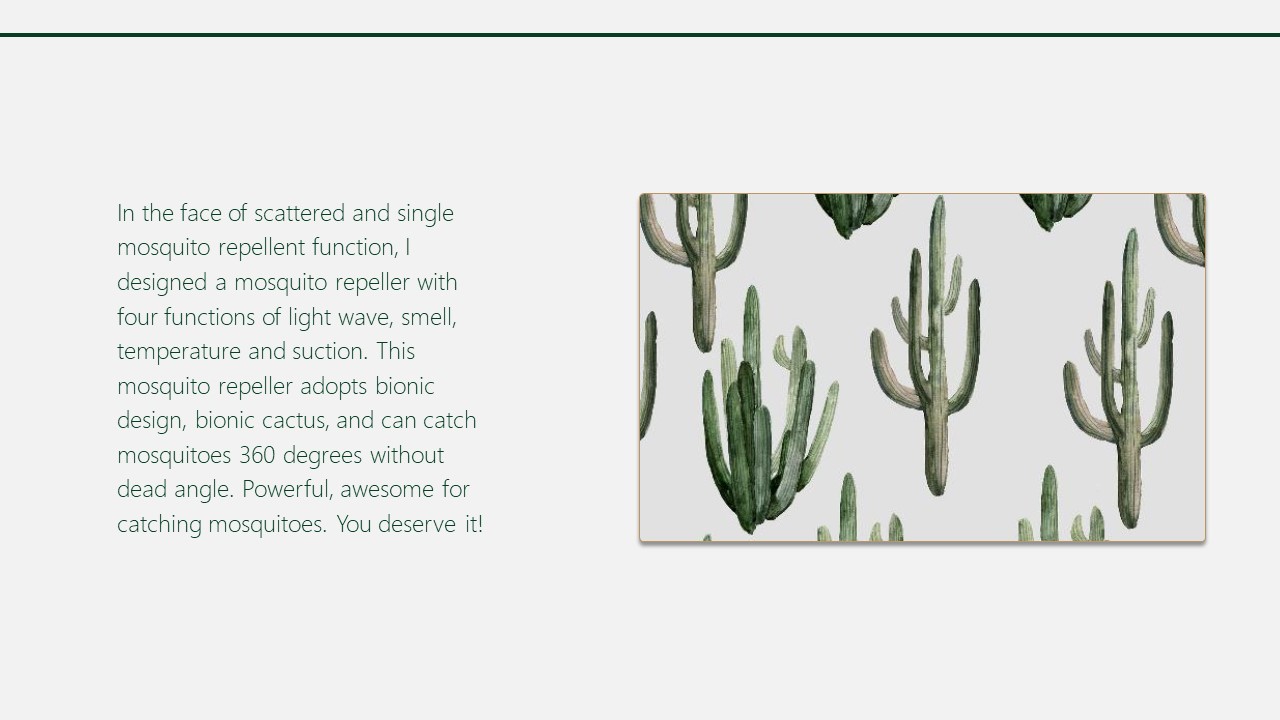 mosquito repellent，cactus，bionics，