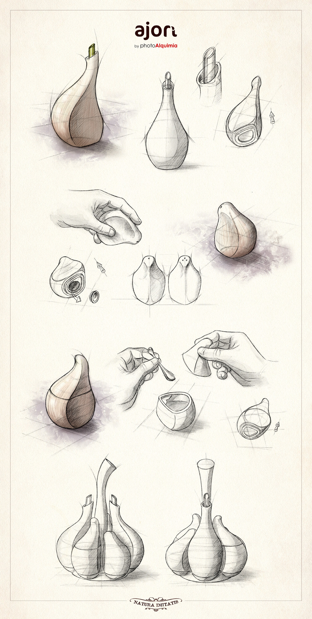 garlic，flavoring，bottle，Design，originality，