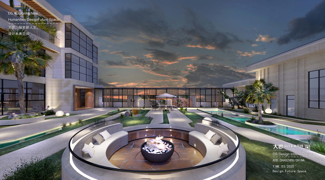 Interior design，Villa design，Modern simplicity，Building interior，Terrace，Big thinking design，