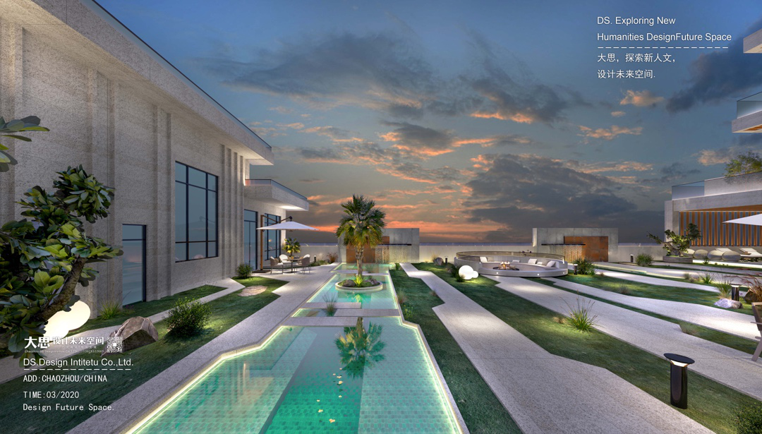 Interior design，Villa design，Modern simplicity，Building interior，Terrace，Big thinking design，