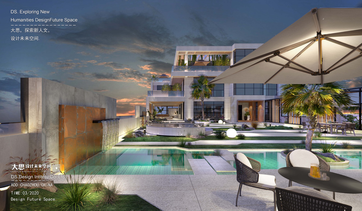 Interior design，Villa design，Modern simplicity，Building interior，Terrace，Big thinking design，