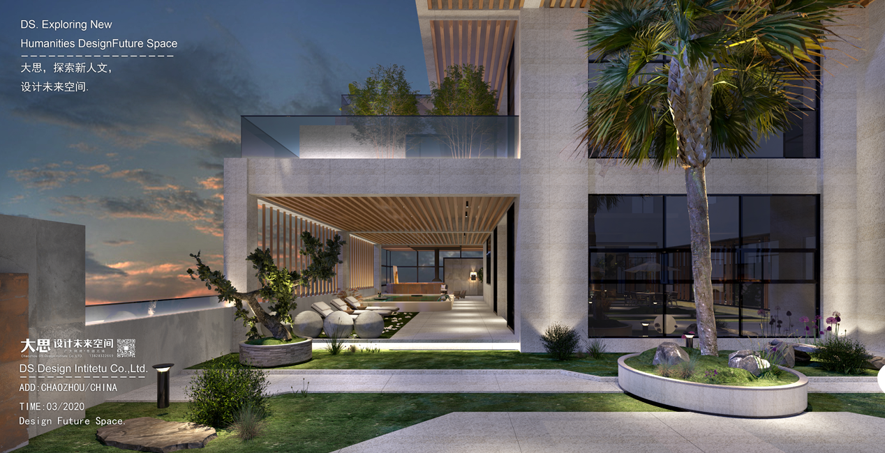 Interior design，Villa design，Modern simplicity，Building interior，Terrace，Big thinking design，