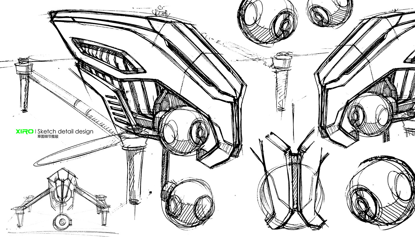 xiro專業型航拍無人機設計個人原創設計