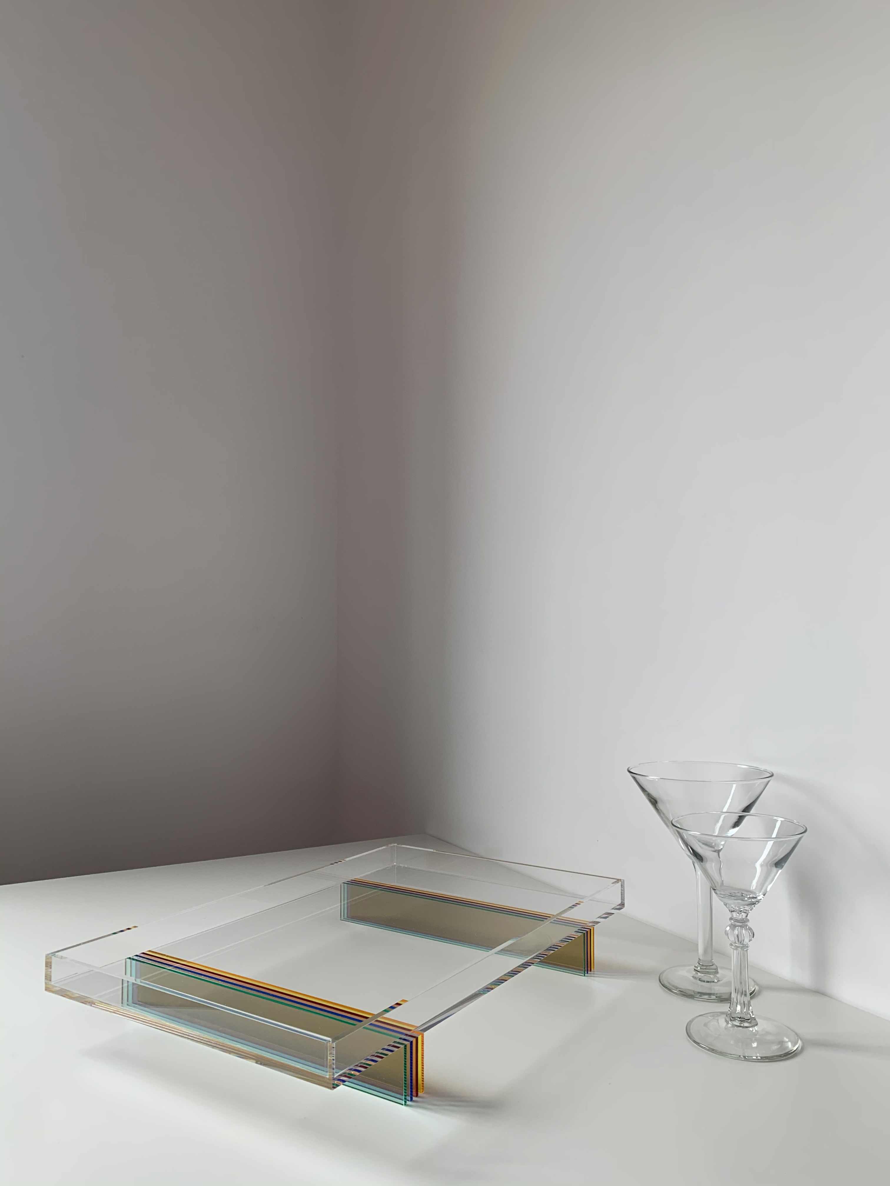 Acrylic Rainbow series tray，