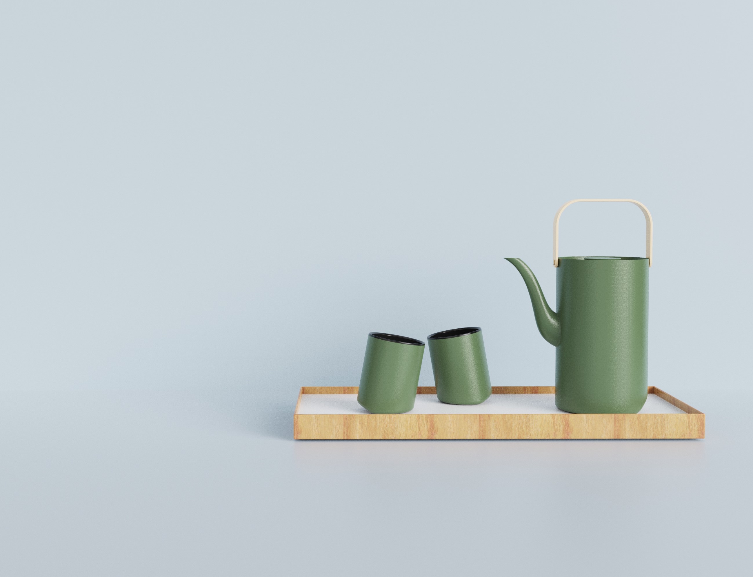 ceramics，original，Two cups in a pot，