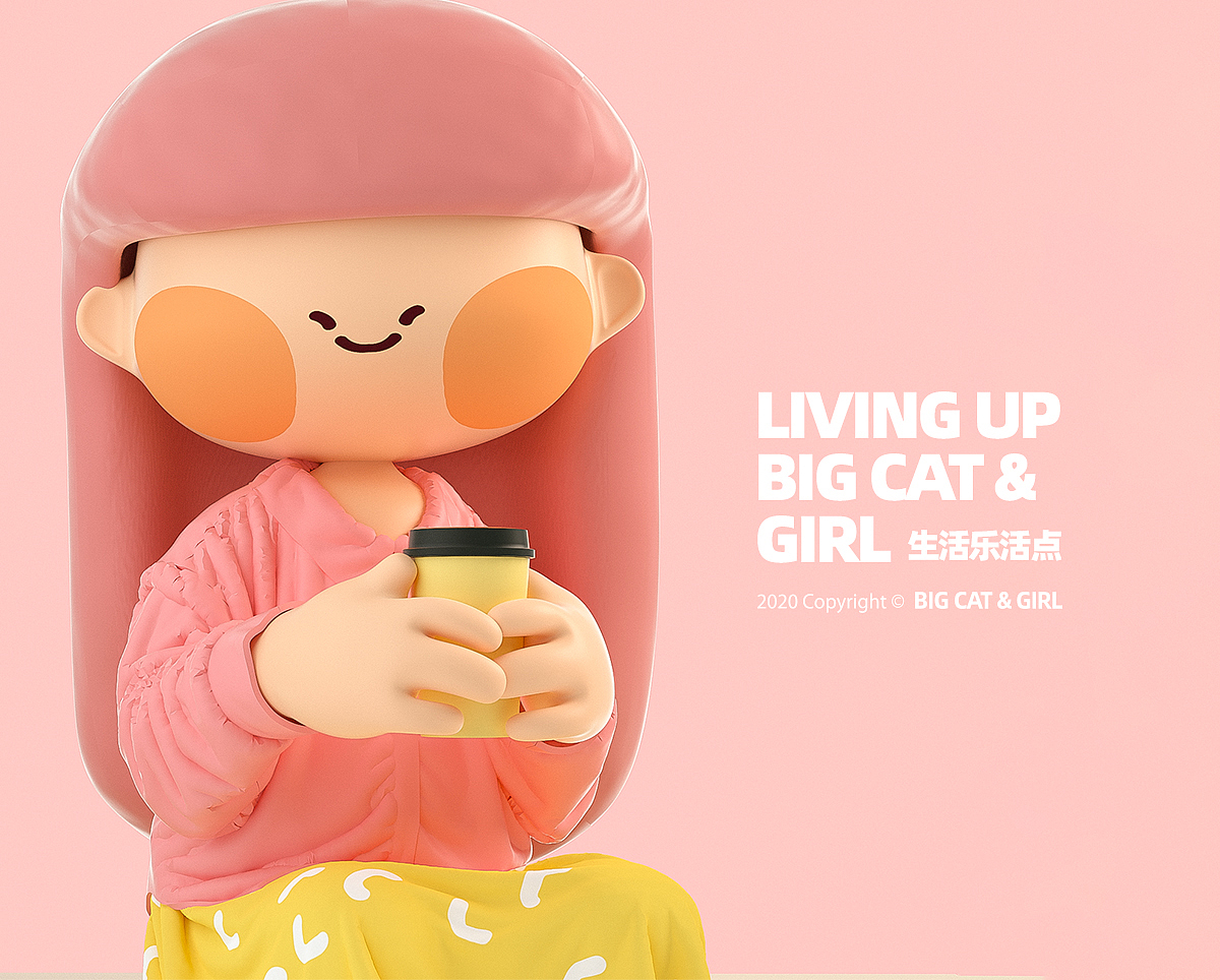 Cartoon，Cartoon mascot，c4d，Lovely character，