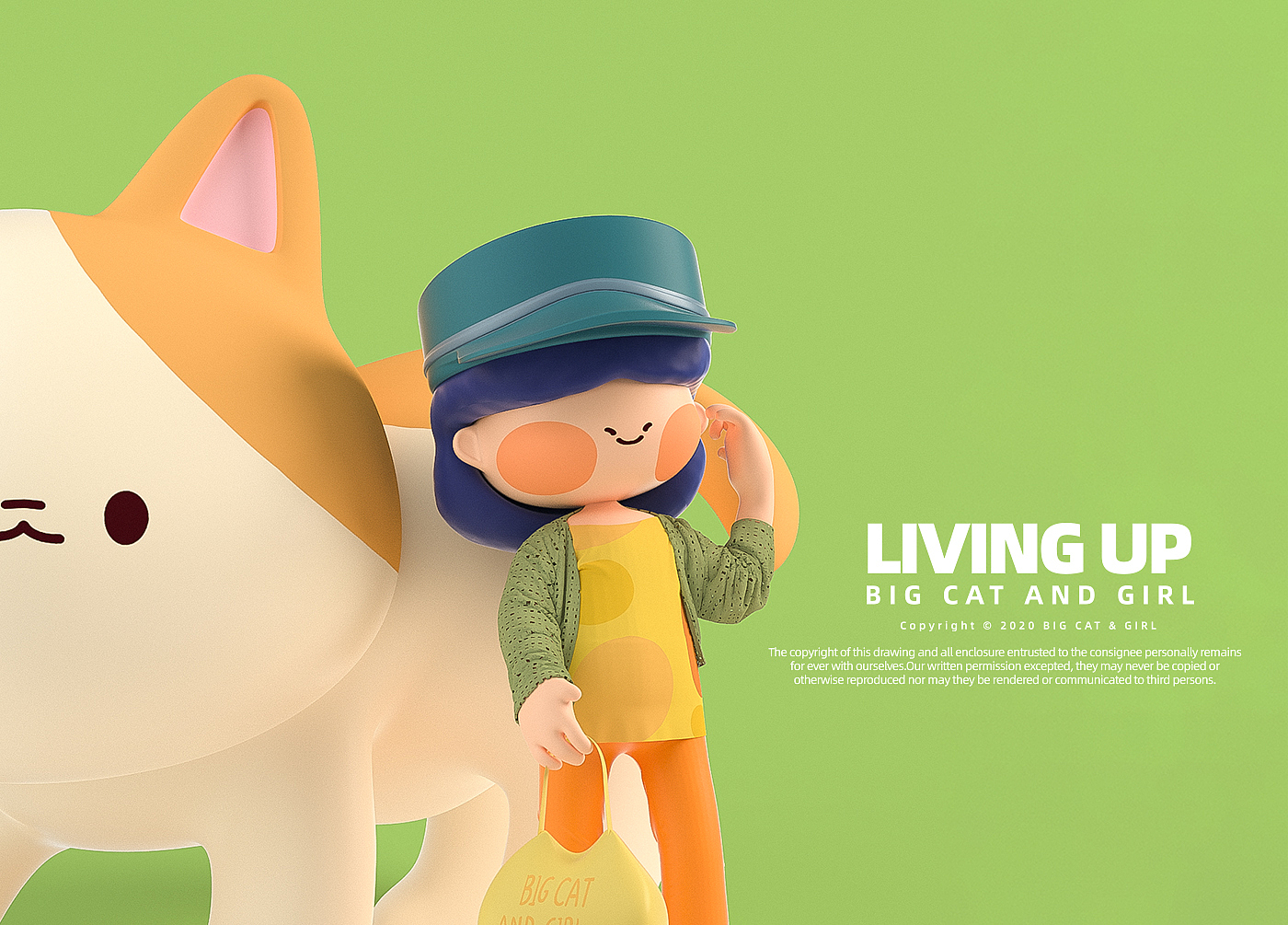 Cartoon，Cartoon mascot，c4d，Lovely character，